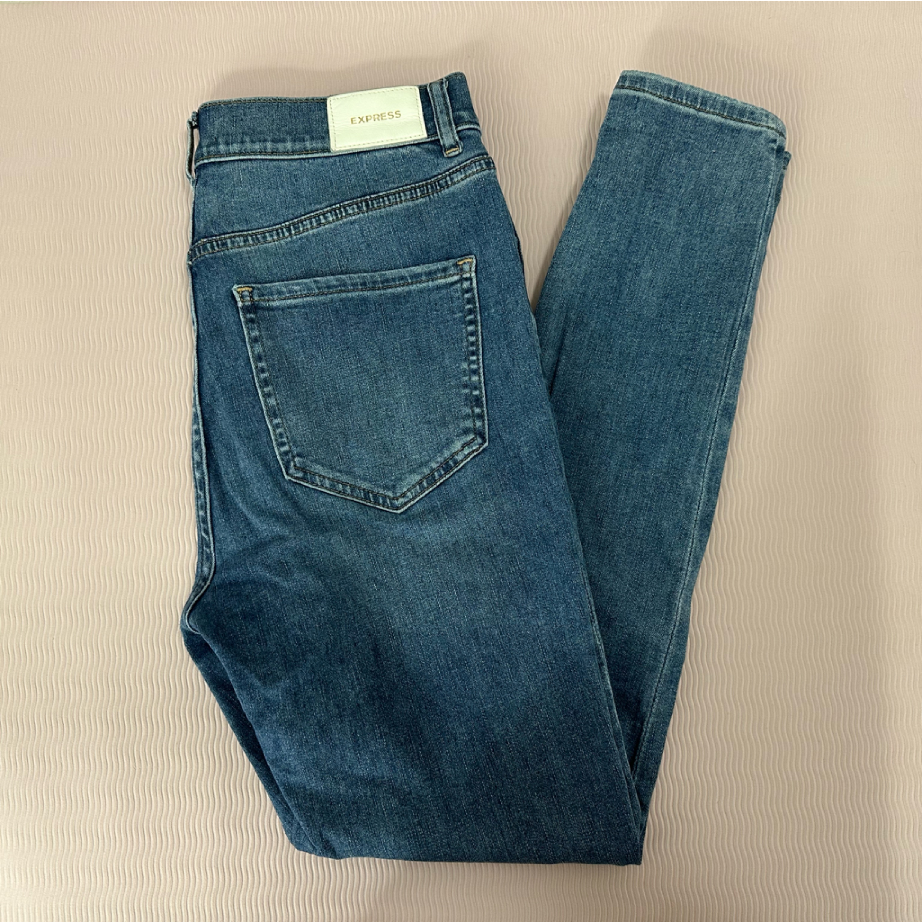 Express Dark Wash High Rise Skinny Jeans